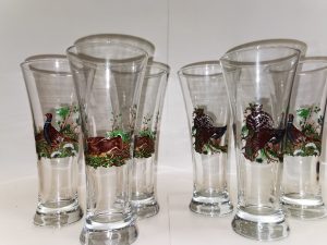 Set 6 pahare de bere cu motive vanatoresti