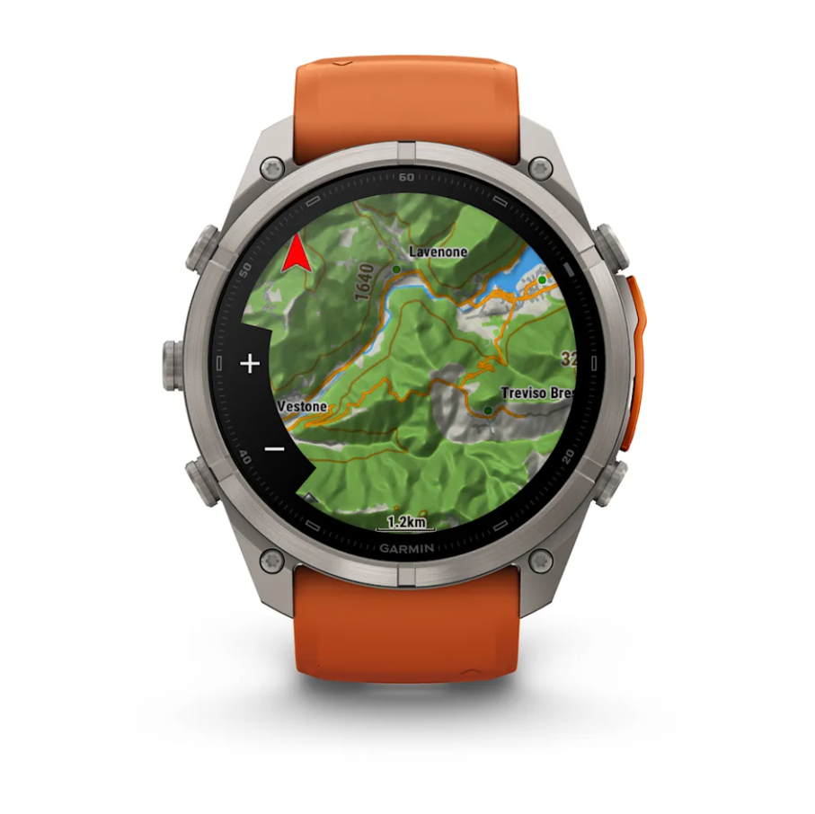 Ceas Garmin FENIX 9 PRO curea din silicon Autumn Orange - imagine 6