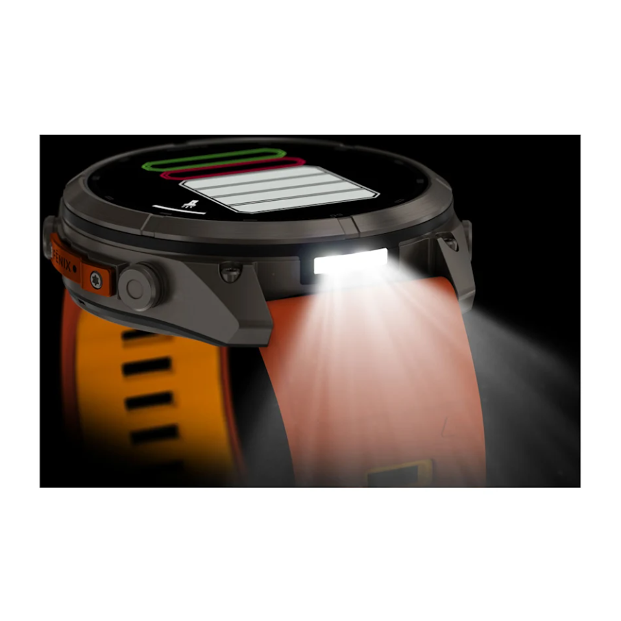 Ceas Garmin FENIX 9 PRO curea din silicon Autumn Orange - imagine 5