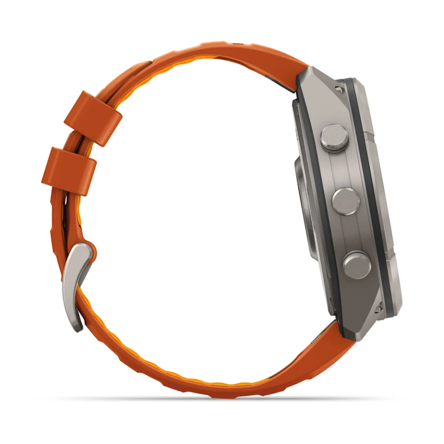 Ceas Garmin FENIX 9 PRO curea din silicon Autumn Orange - imagine 4